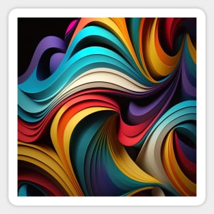 Colored Curves Sticker